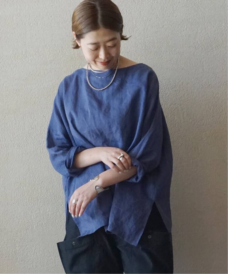 エアリーリネンボートネックブラウス（シャツ／ブラウス）｜journal 