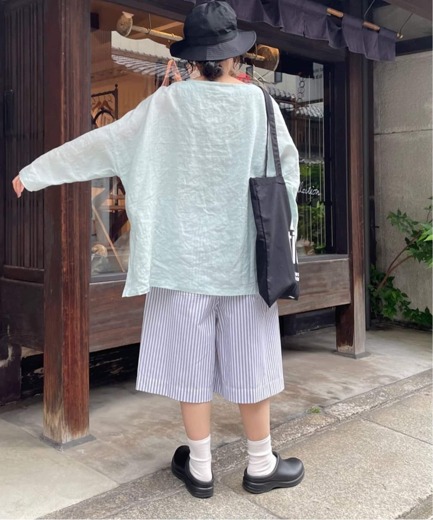 エアリーリネンボートネックブラウス（シャツ／ブラウス