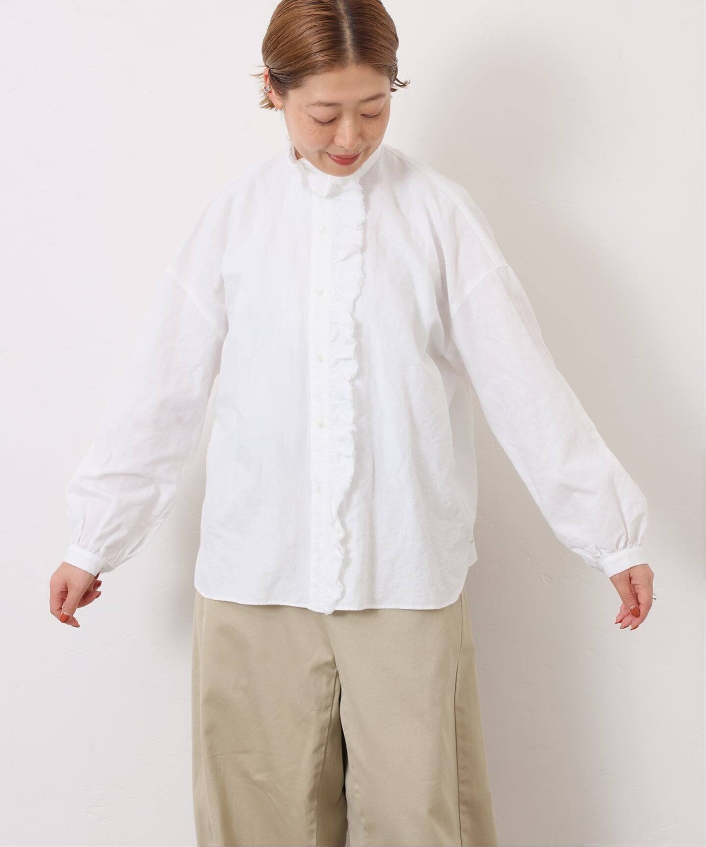 ジャーナルスタンダードラックス︎♥︎CLシャンブレーフリルブラウス シャツ CLシャンブレー フリルブラウス（シャツ／ブラウス）｜journal