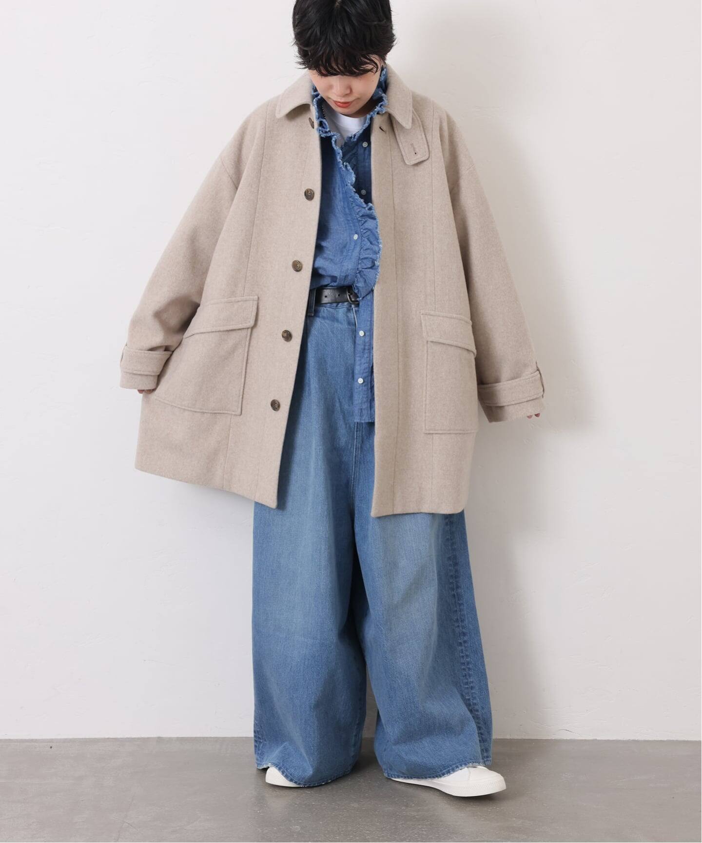 ジャーナルスタンダードラックス CLシャンブレーフリルシャツ コットンリネン ジャーナルスタンダードラックス CLシャンブレーフリルシャツ