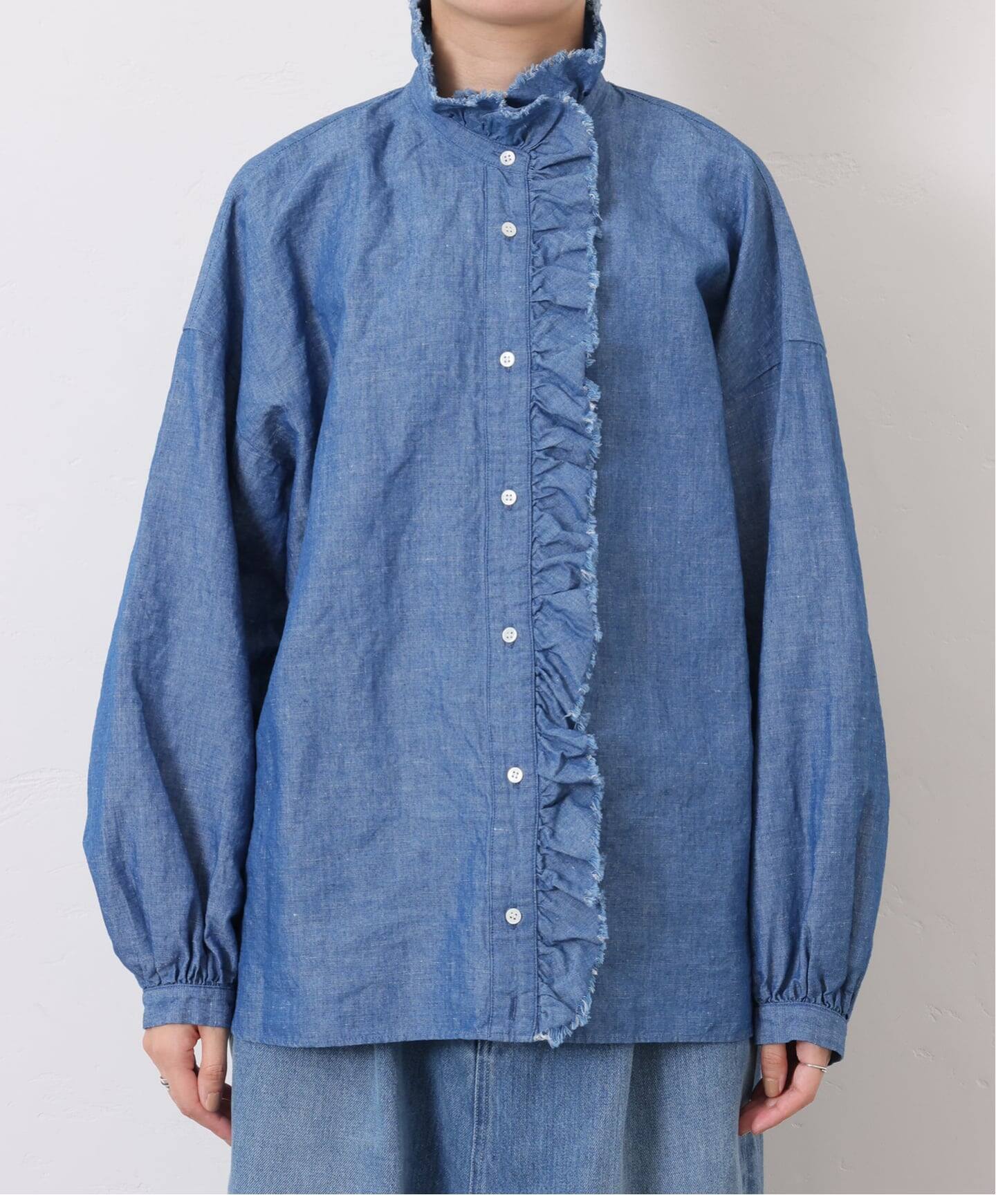 ジャーナルスタンダードラックス❣️CLシャンブレーフリルブラウス journal standard luxe｜CLシャンブレー フリルブラウス | Rakuten