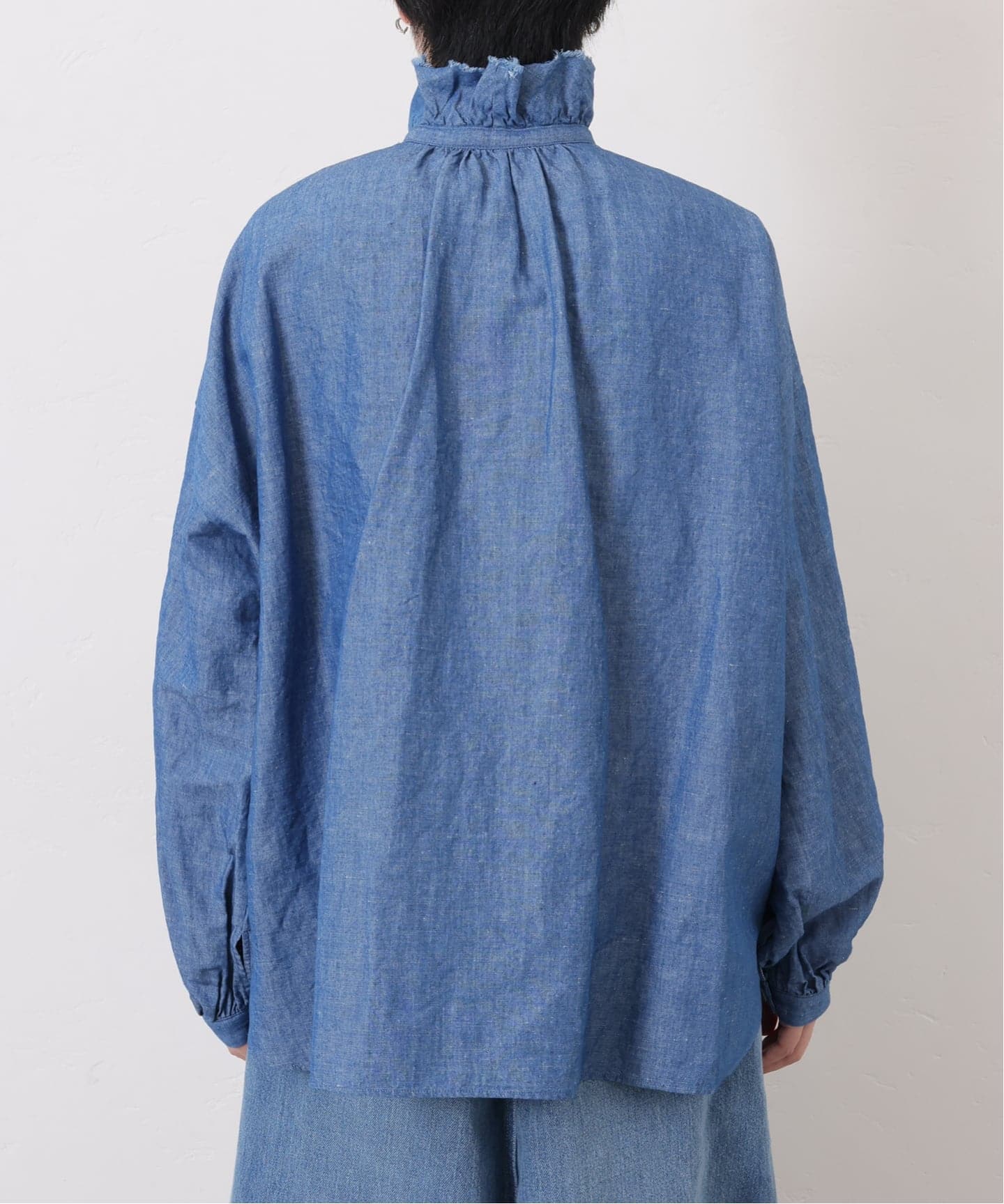 journal standard luxe CLシャンブレー フリルブラウス journal standard luxe｜CLシャンブレー フリルブラウス