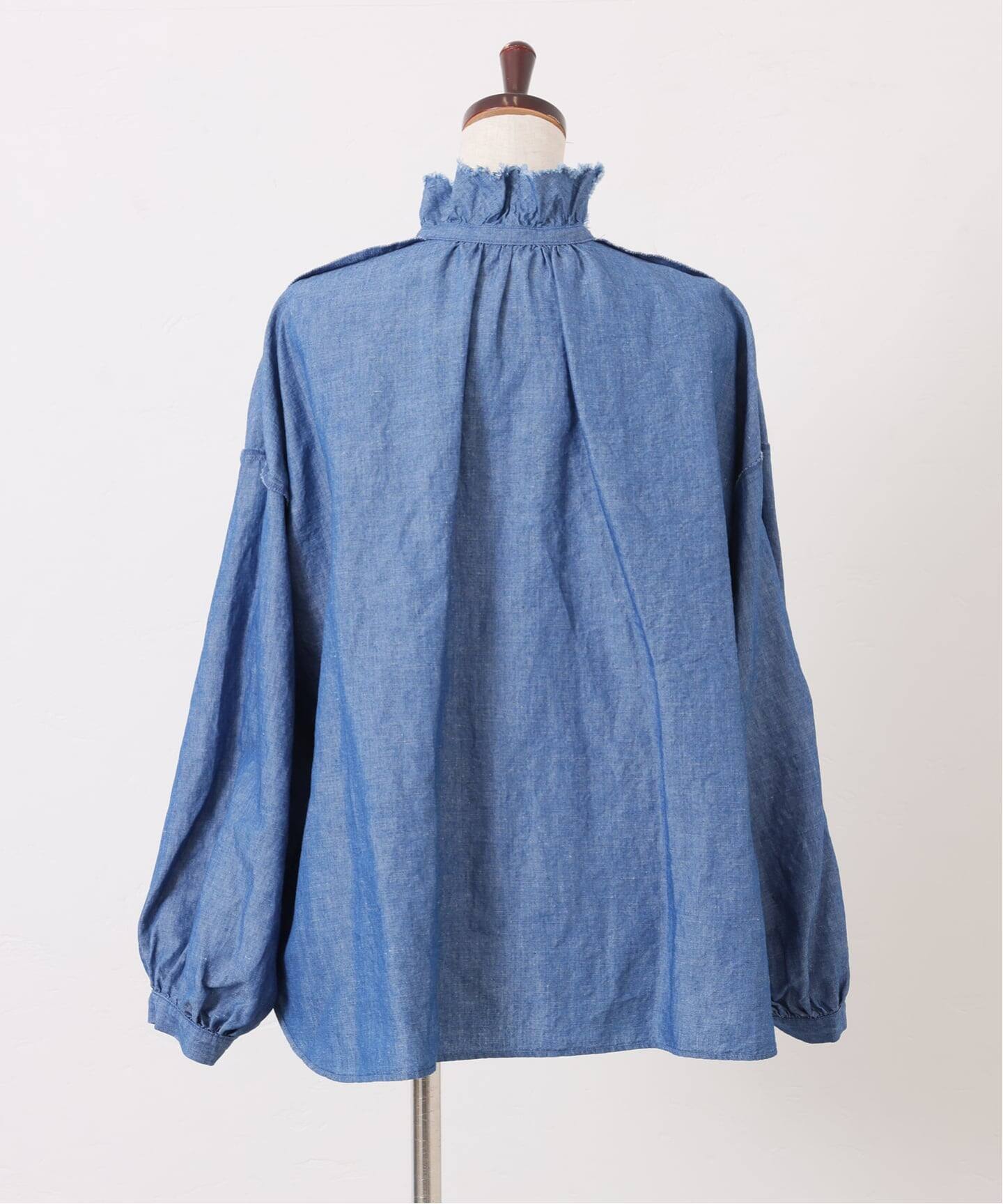 CLシャンブレー フリルブラウス（シャツ／ブラウス）｜journal