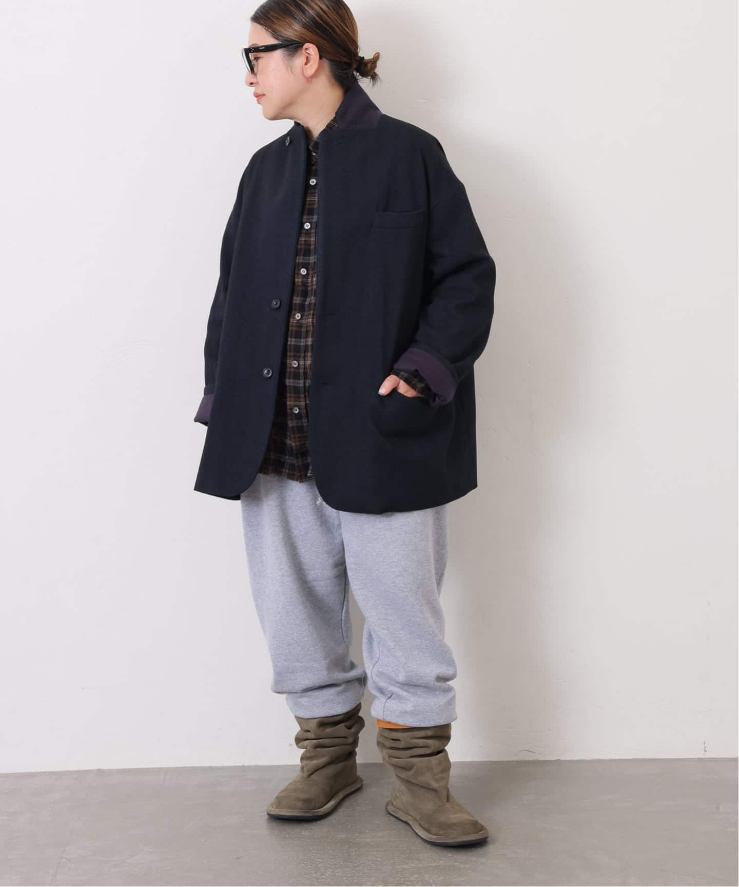 journal standard luxeシャーリングチェックBig-BDシャツ シャーリングチェック Big-BD-シャツ（シャツ／ブラウス）｜journal