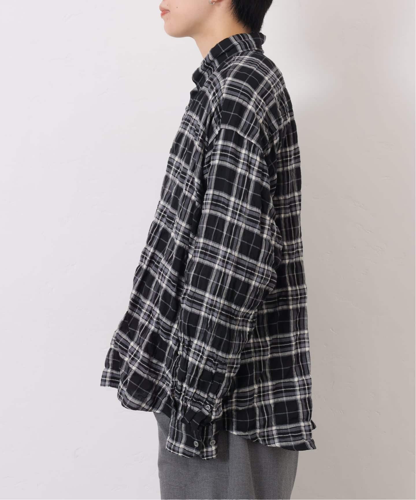 シャーリングチェック Big-BD-シャツ（シャツ／ブラウス）｜journal