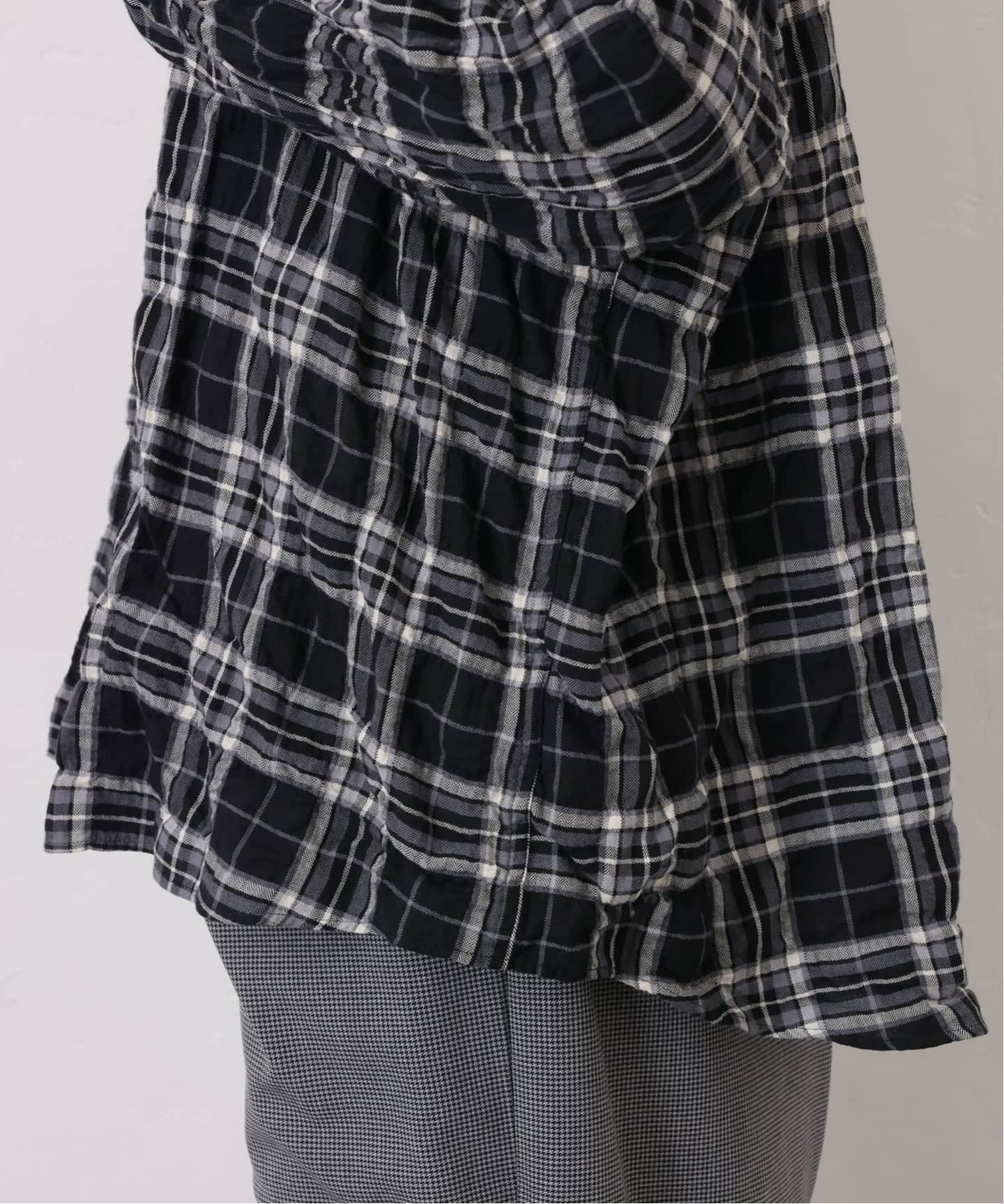 シャーリングチェック Big-BD-シャツ（シャツ／ブラウス）｜journal