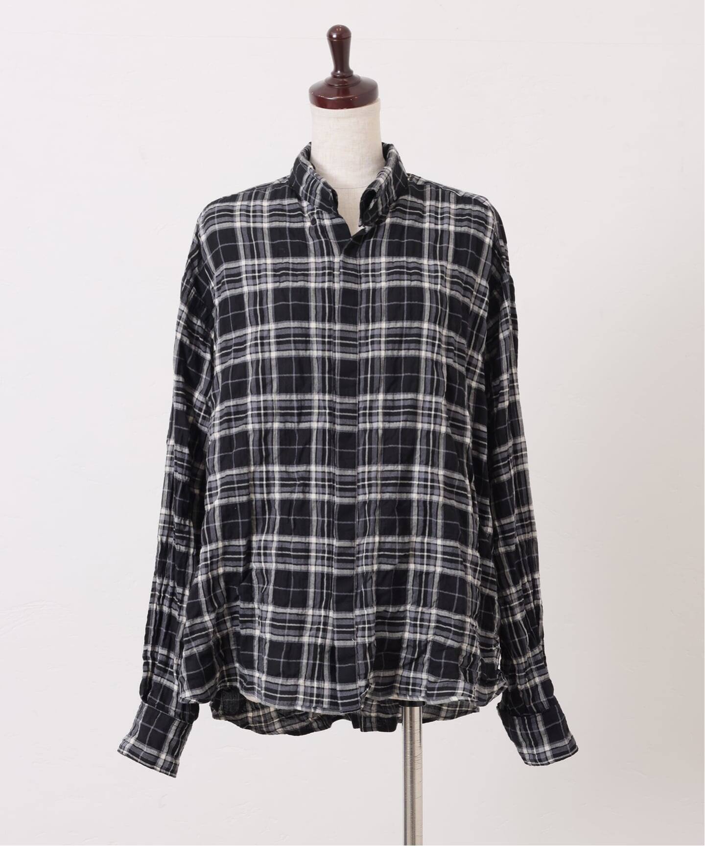 シャーリングチェック Big-BD-シャツ（シャツ／ブラウス）｜journal
