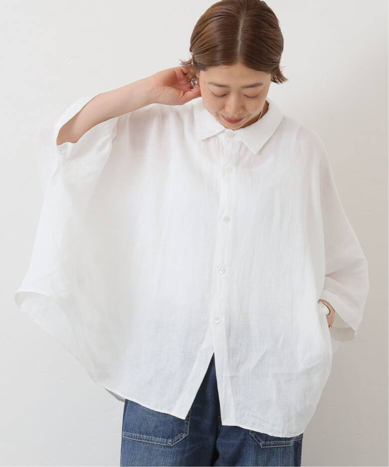 リネンキャンバス バルーンシャツ（シャツ／ブラウス）｜journal 