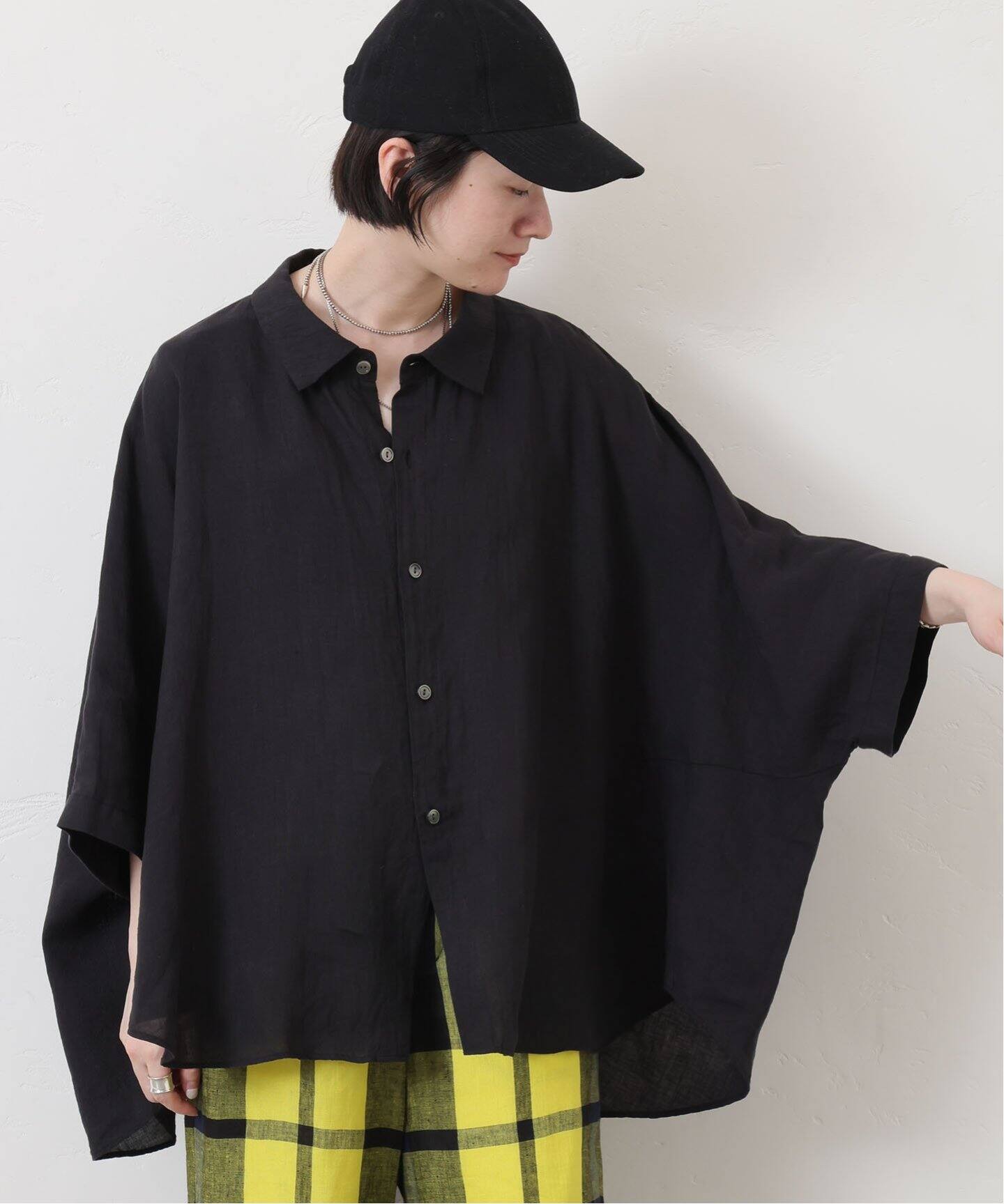 リネンキャンバス バルーンシャツ（シャツ／ブラウス）｜journal 