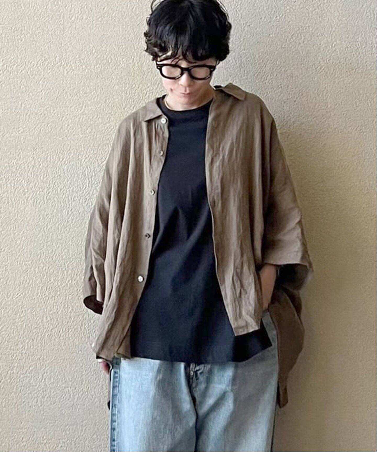 リネンキャンバス バルーンシャツ（シャツ／ブラウス）｜journal 