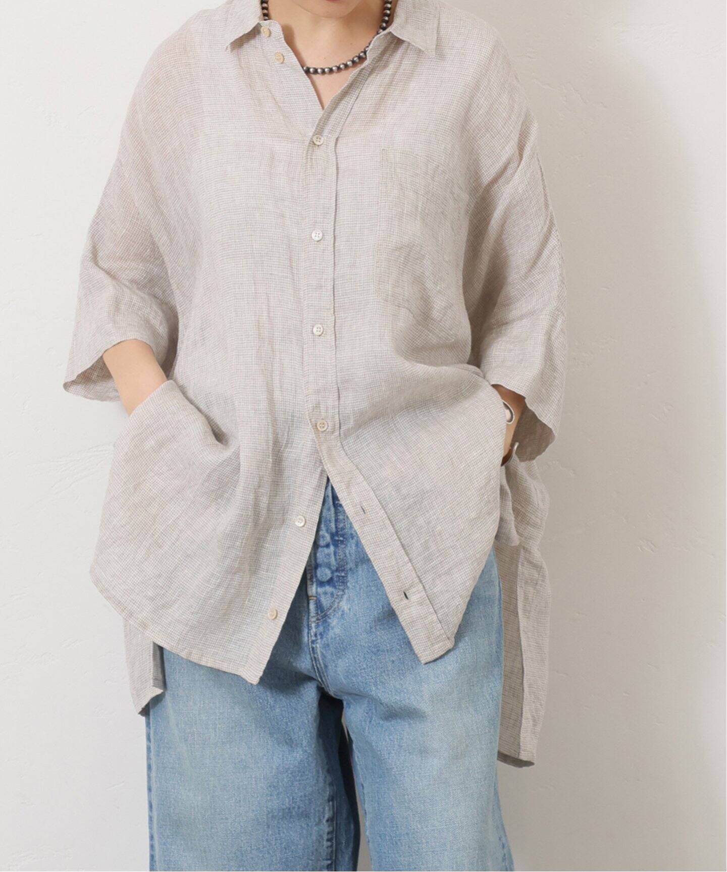 60リネンガーゼ ワイドシャツ（シャツ／ブラウス）｜journal standard 