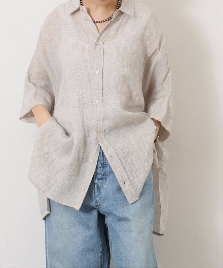 60リネンガーゼ ワイドシャツ（シャツ／ブラウス）｜journal standard 