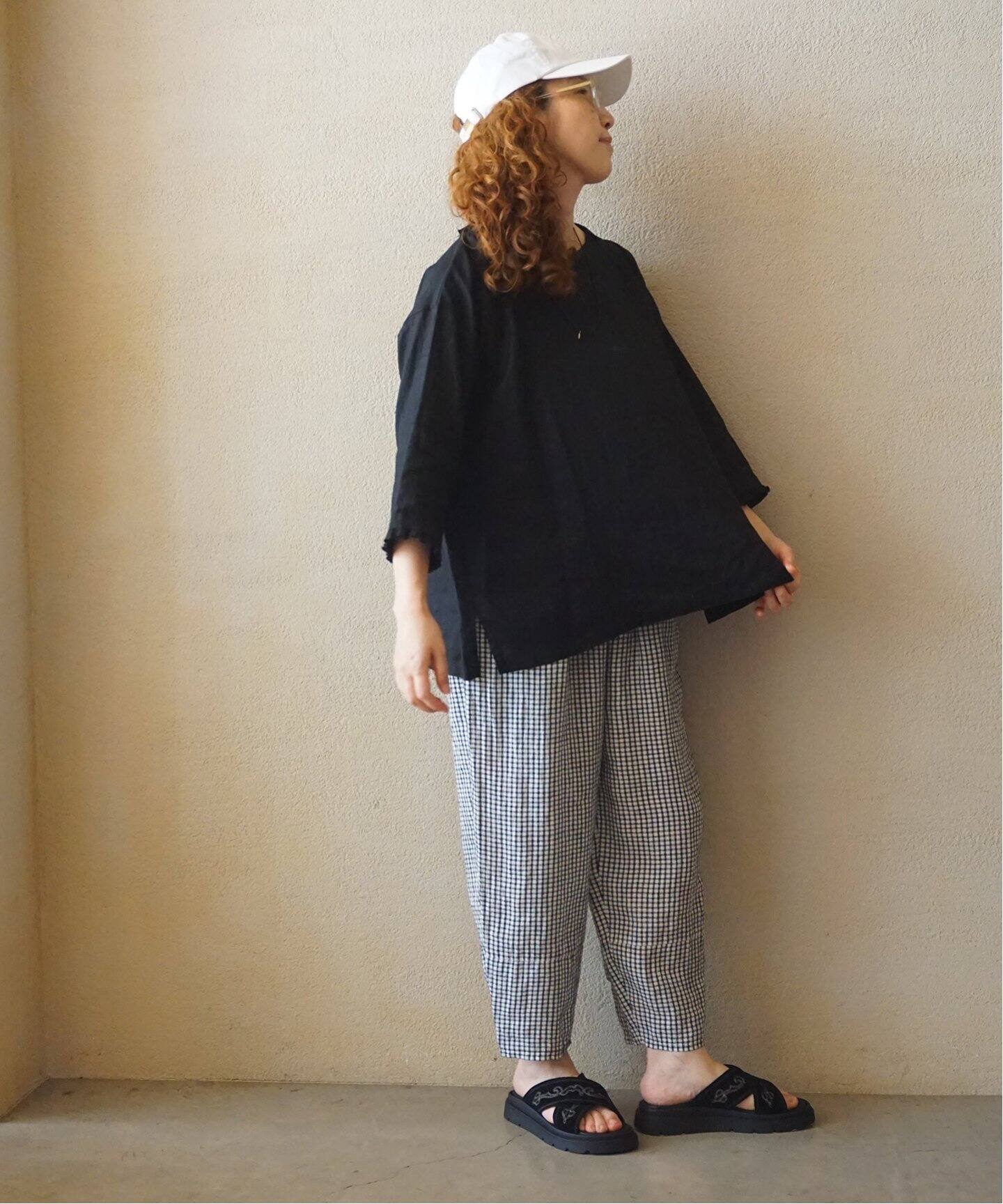 ソフトリネン タックフリルブラウス（シャツ／ブラウス）｜journal