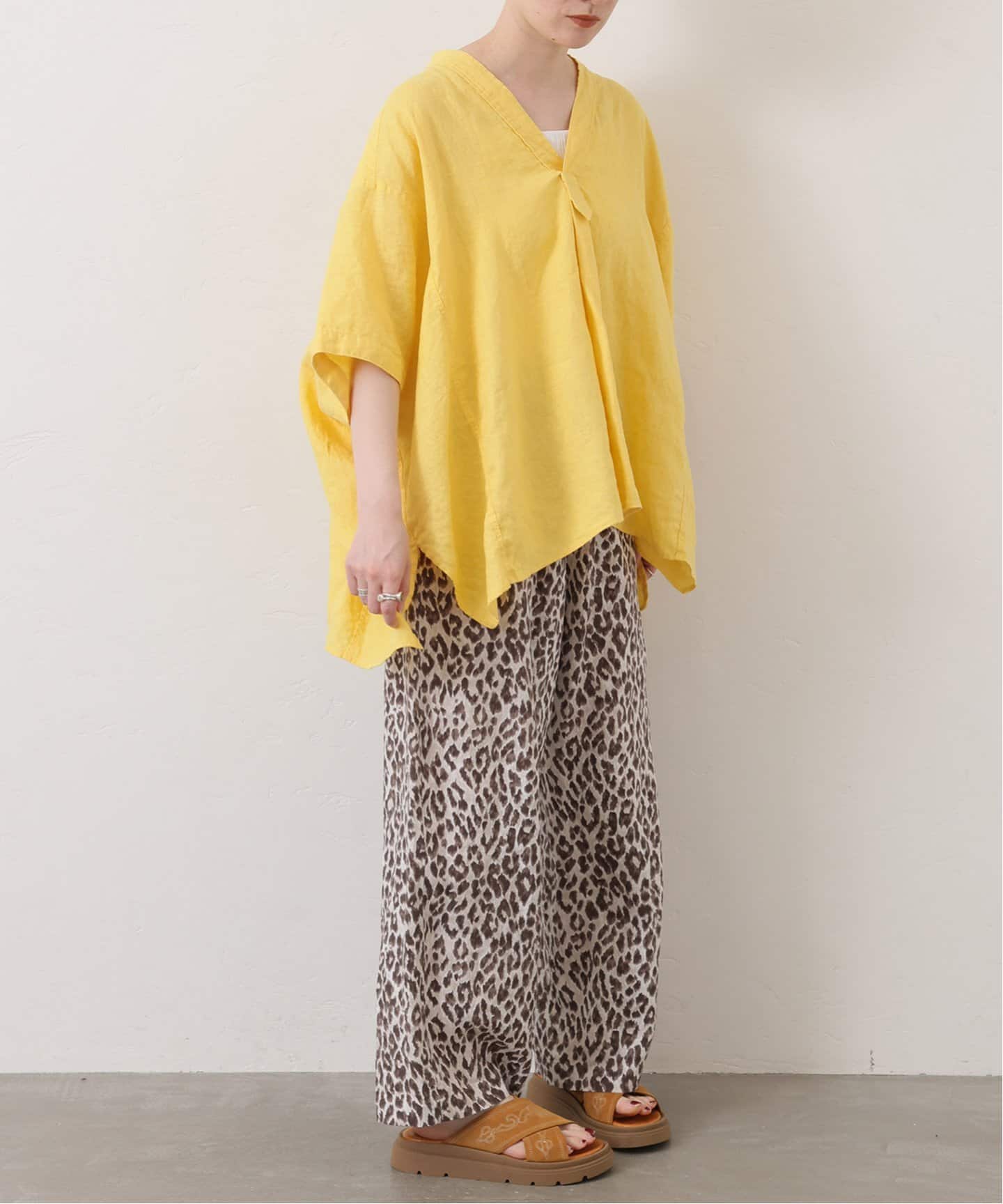 ジャーナルスタンダードラックス　リネンワッシャースキッパーシャツ JOURNAL STANDARD LUXE シャツ ブラウス リネンワッシャー スキッパー