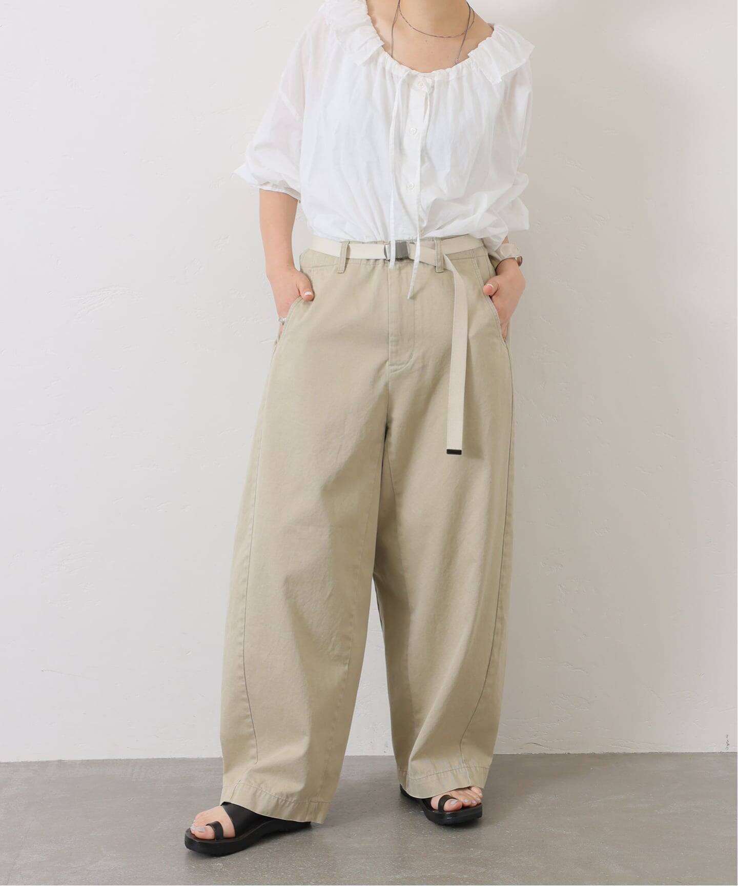 追加》コットンローン フリルパフブラウス（シャツ／ブラウス