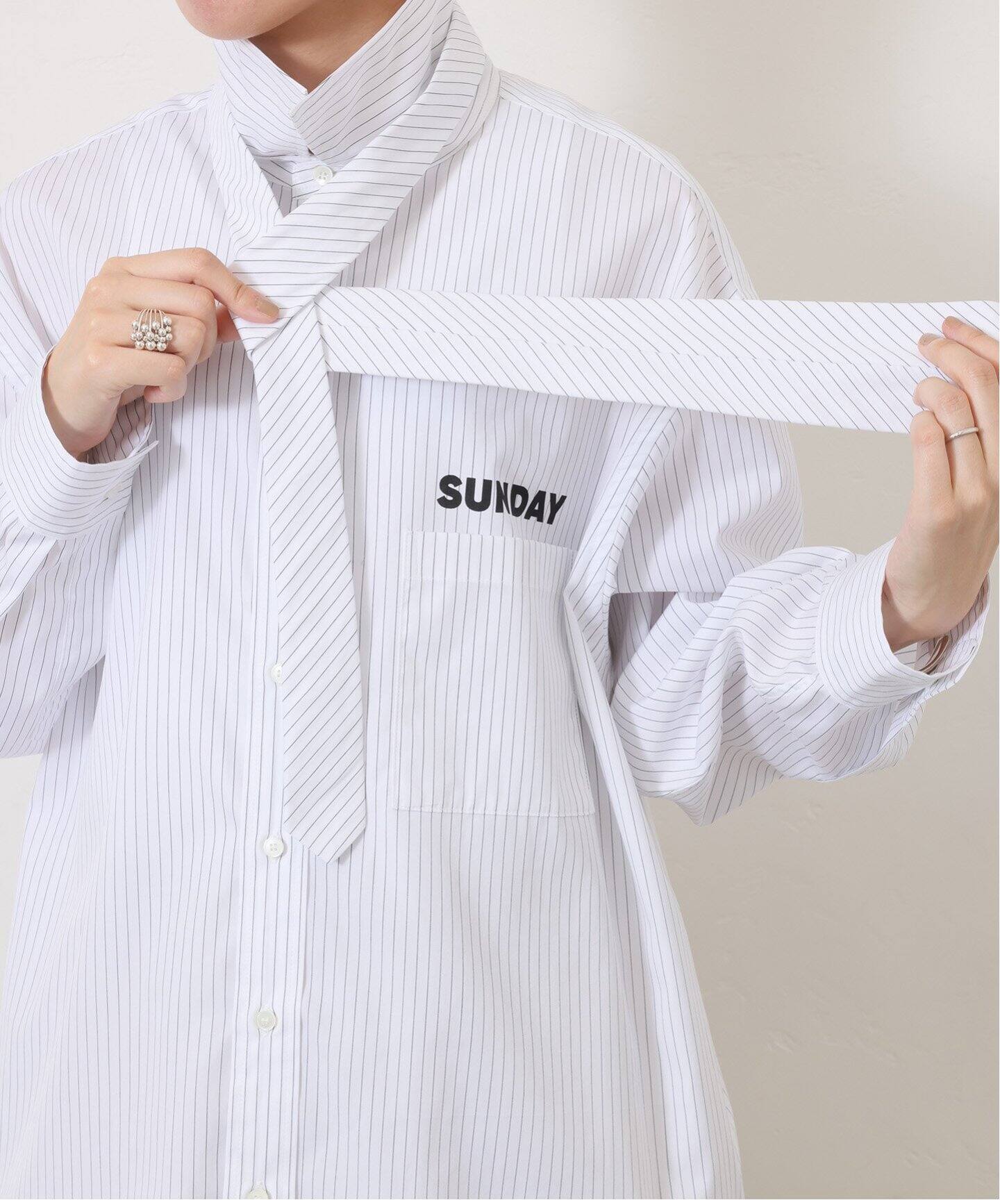 SUNDAY シャツ プラスネクタイ（シャツ／ブラウス）｜journal standard