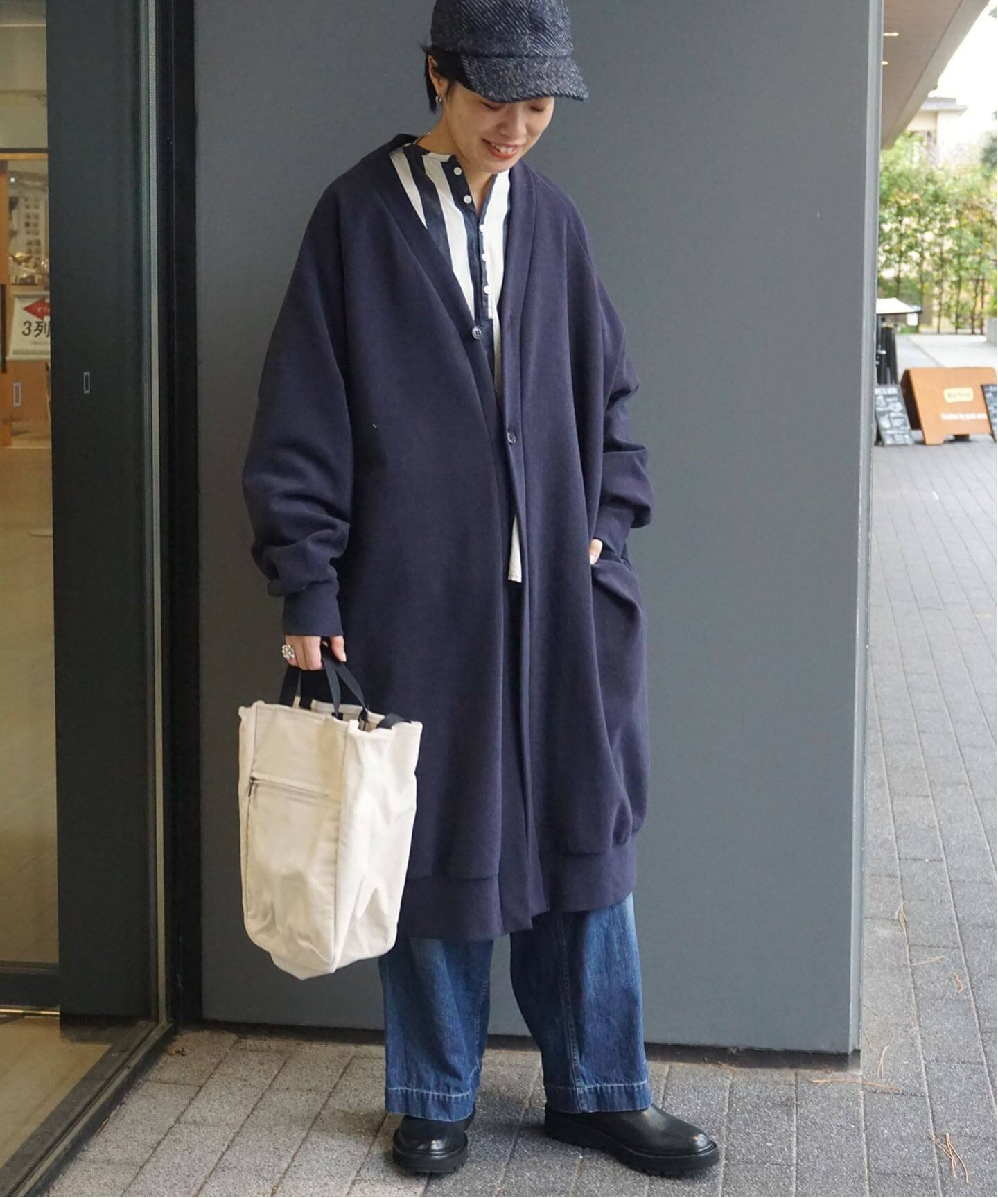 ストライプデニム ヘンリーシャツ（シャツ／ブラウス）｜journal