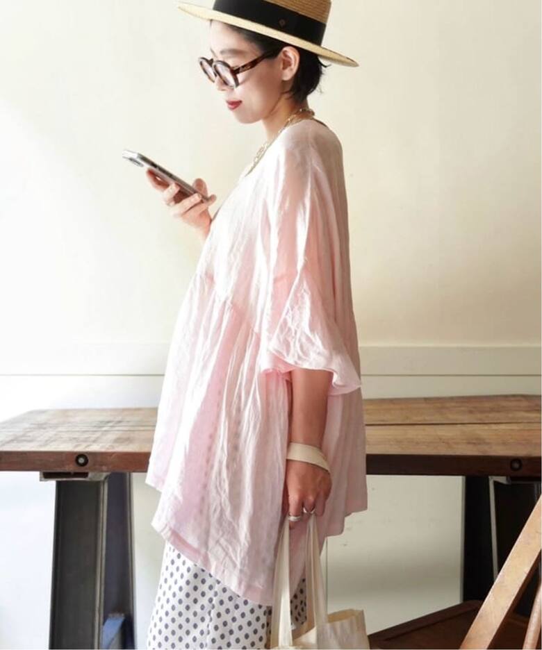 追加》60リネン ギャザープル（シャツ／ブラウス）｜journal standard  