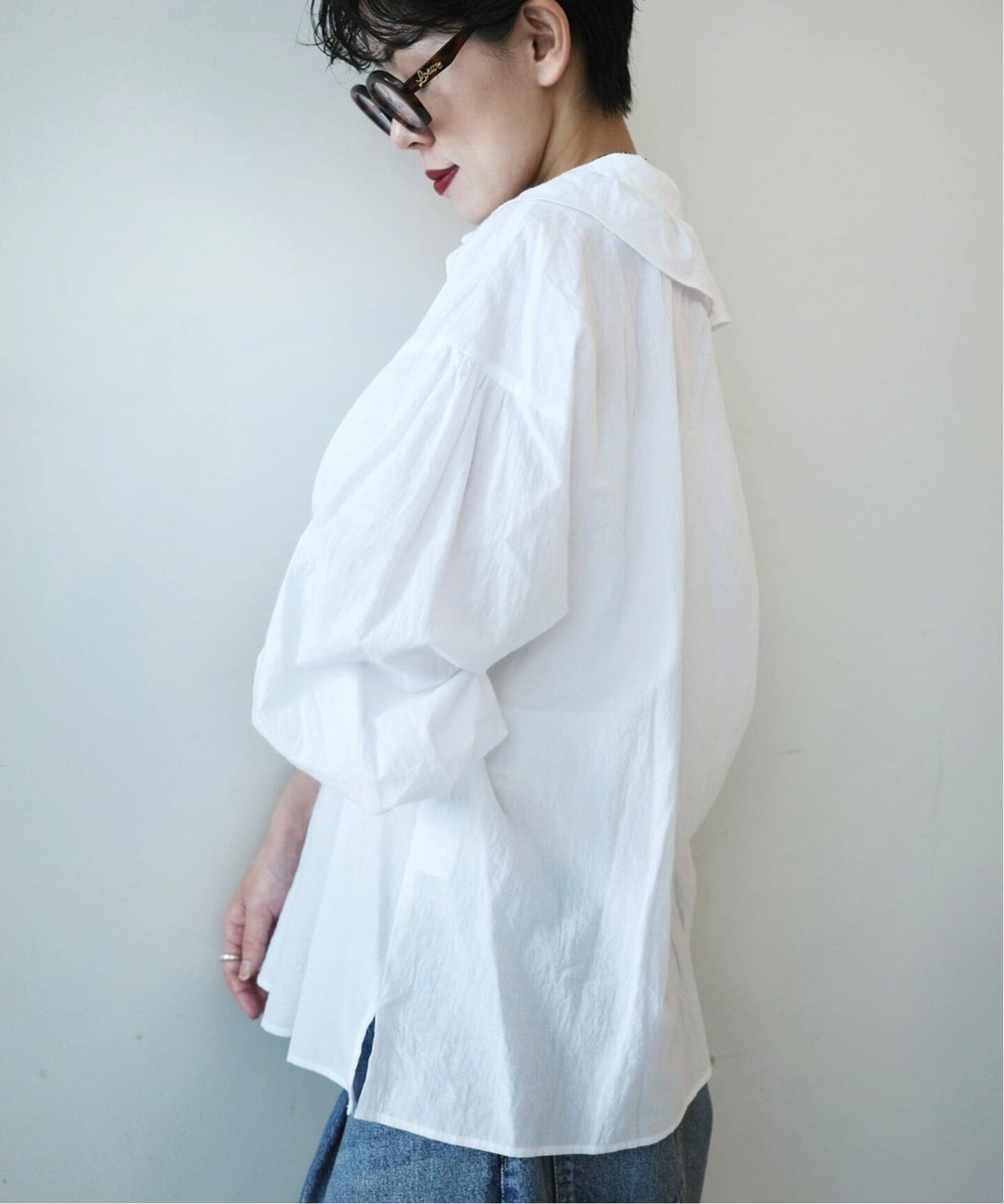 ラッフルフリルプルオーバーシャツ（シャツ／ブラウス）｜journal