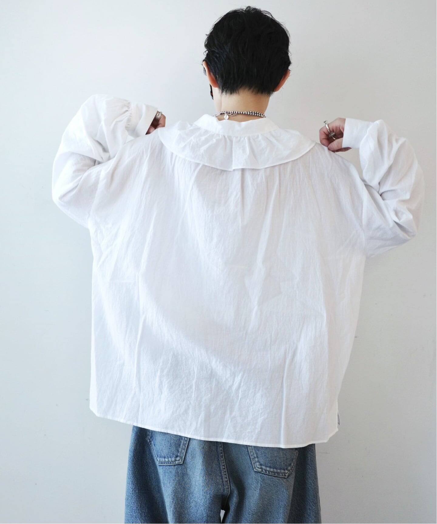 ラッフルフリルプルオーバーシャツ（シャツ／ブラウス）｜journal