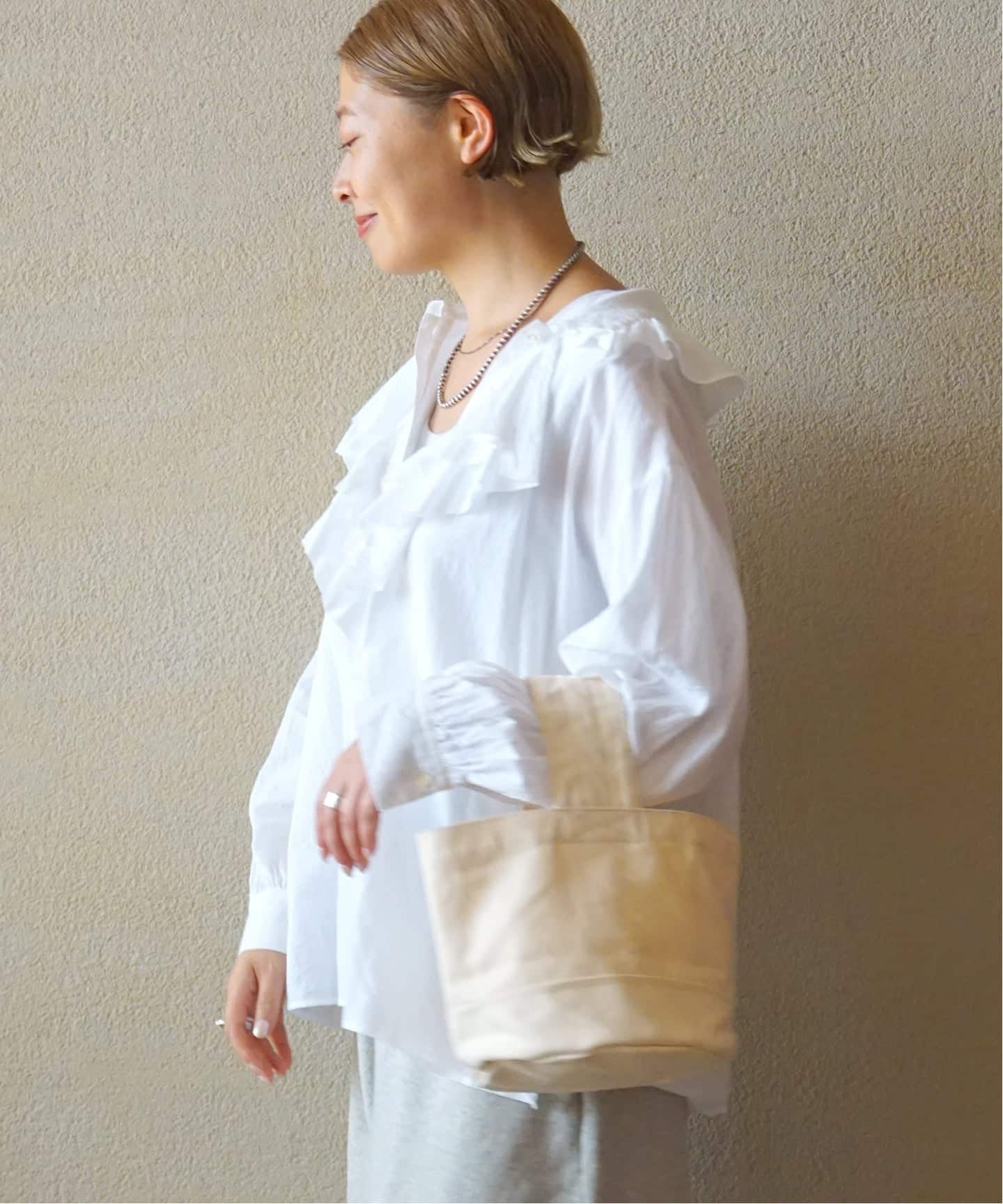 journal standard luxeフリルブラウス シャンブレー フリルブラウス（シャツ／ブラウス）｜journal