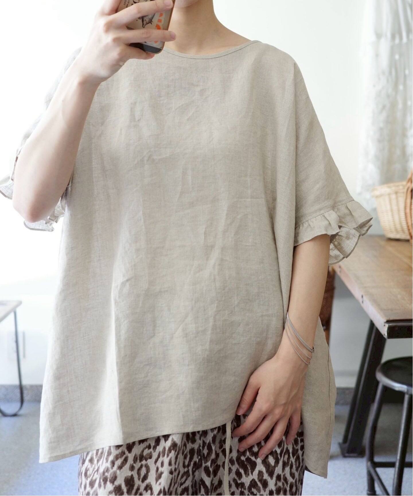 フレンチリネンフリルTOP（シャツ／ブラウス）｜journal standard luxe 