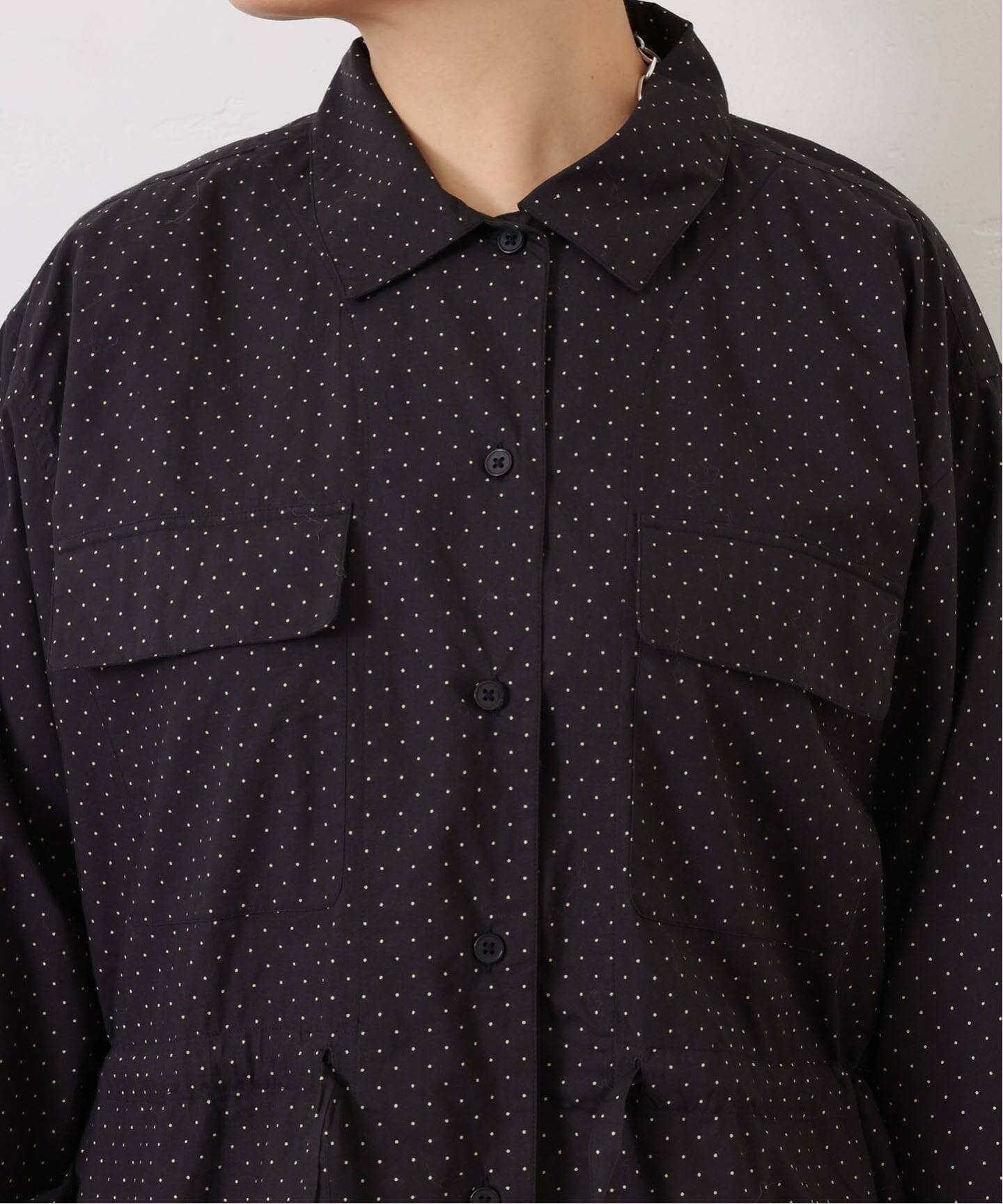 予約》【SOIL】 POPLIN DOT POCKET SHIRT（シャツ／ブラウス