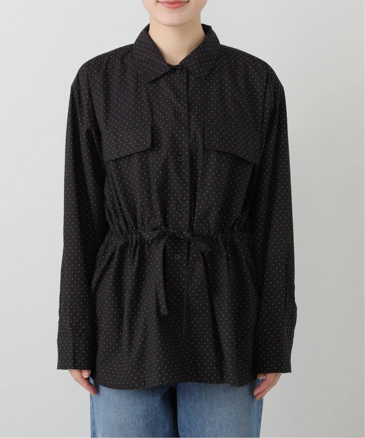 予約》【SOIL】 POPLIN DOT POCKET SHIRT（シャツ／ブラウス