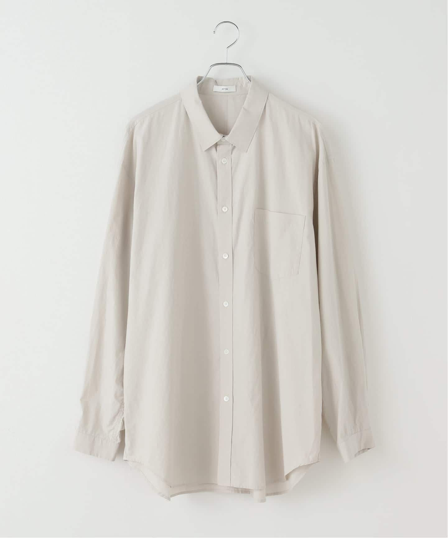 【ATON】SUVIN BROAD WASHED SHIRT