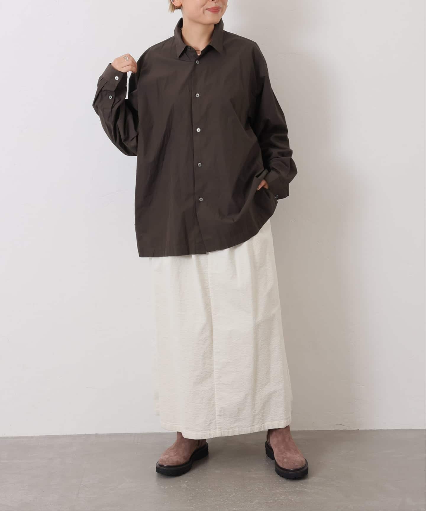 新品⭐︎ATON 23ss micro shrink lawn shirt 新品⭐︎ATON 23ss micro shrink lawn shirt - メルカリ