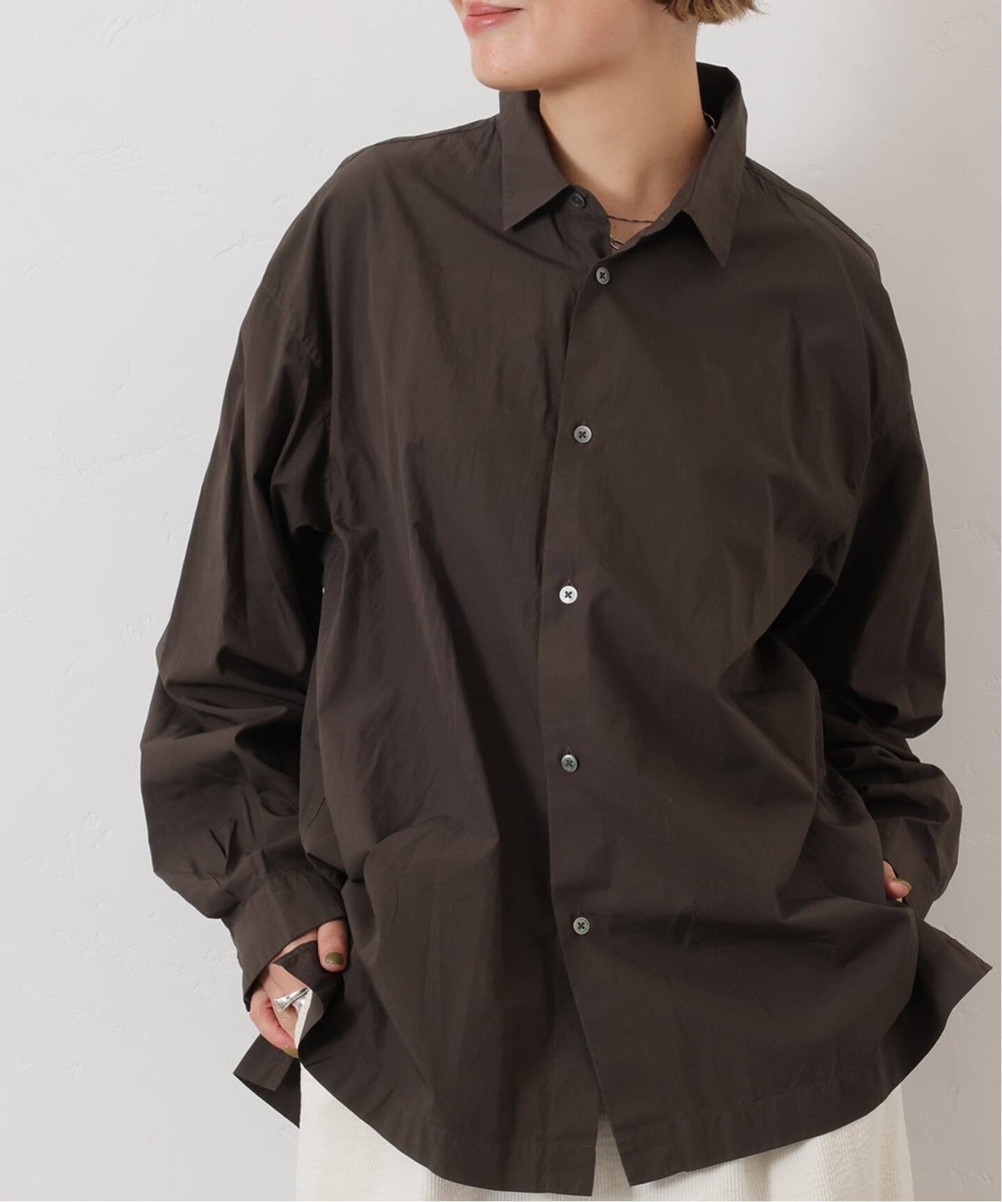 ATON】SHRINK COTTON LAWN WIDE SHIRT（シャツ／ブラウス）｜journal