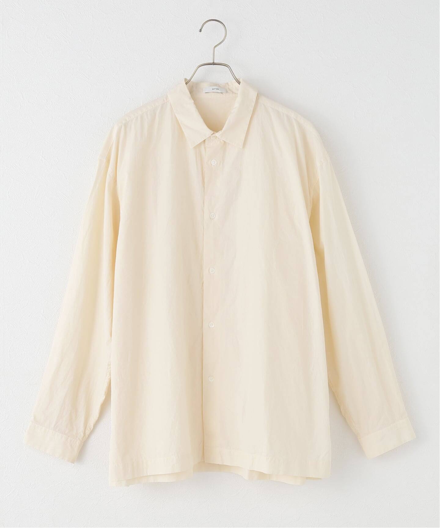 ATON】SHRINK COTTON LAWN WIDE SHIRT（シャツ／ブラウス）｜journal