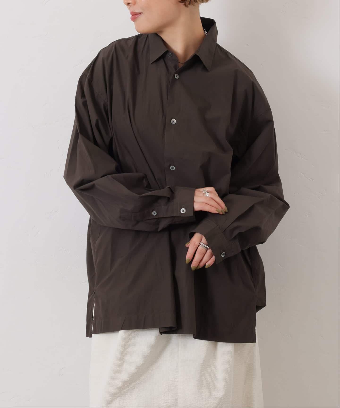 新品⭐︎ATON 23ss micro shrink lawn shirt 新品⭐︎ATON 23ss micro shrink lawn shirt - メルカリ