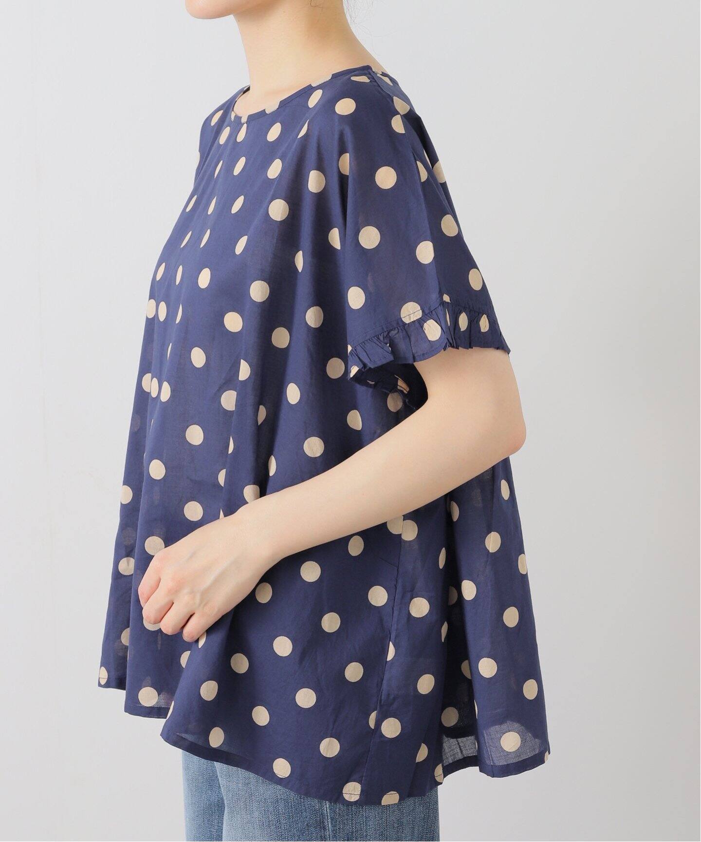 SOIL ブラウス　ジャーナルスタンダードラックス SOIL 】SMALL FLOWER PRINT FRILL COLLAR SHI（シャツ／ブラウス