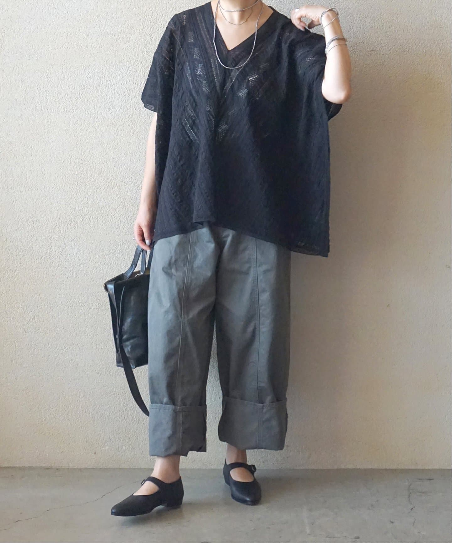 SOIL】VOILE LACE ALL LACE PONCHO（シャツ／ブラウス