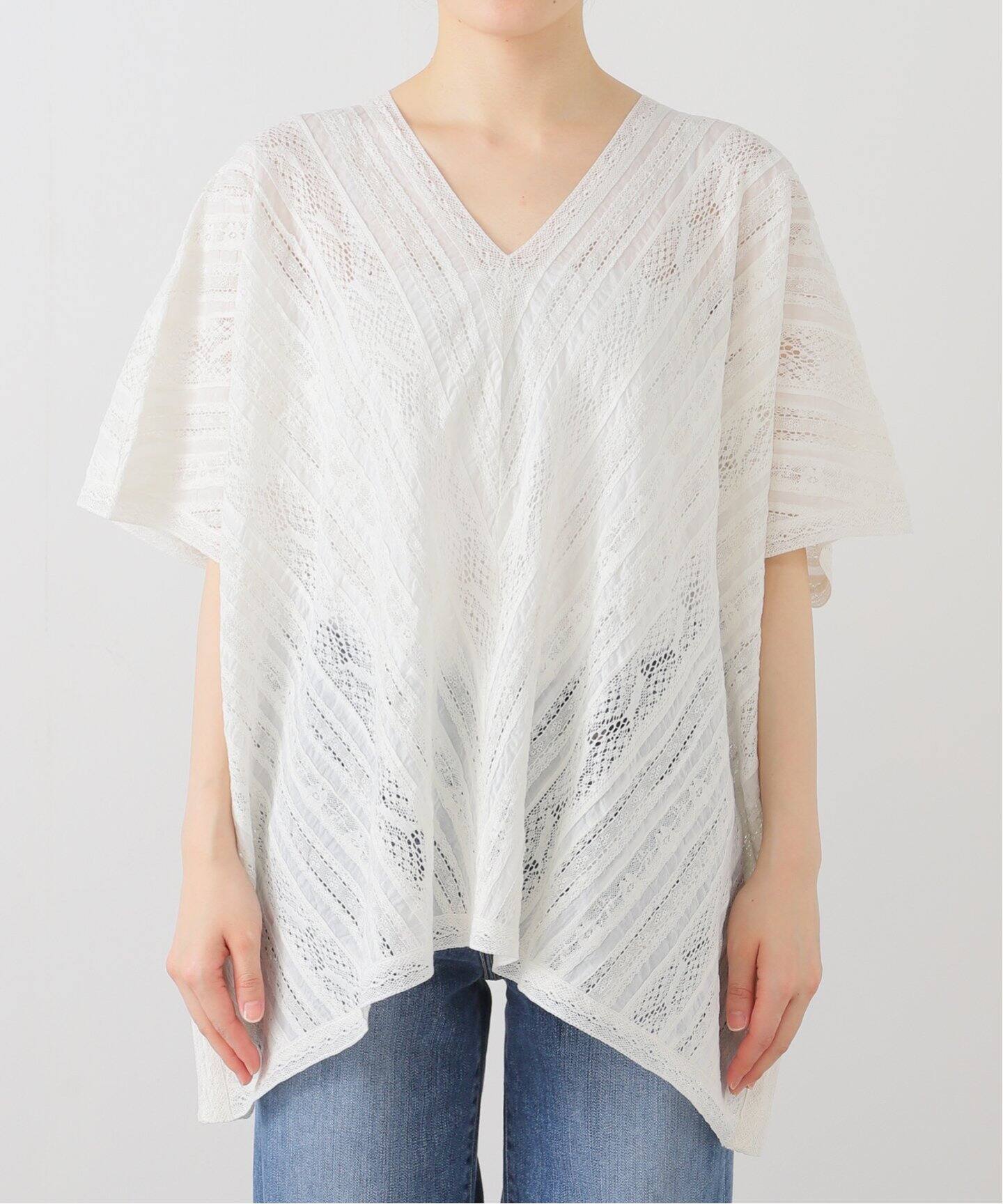 【新品タグつき】SOIL  ALL LACE PONCHO SOIL】VOILE LACE ALL LACE PONCHO（シャツ／ブラウス