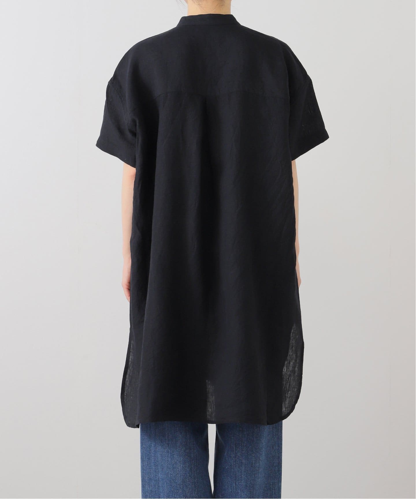 SOIL】 LINEN BANDED COLLAR TUNIC（シャツ／ブラウス