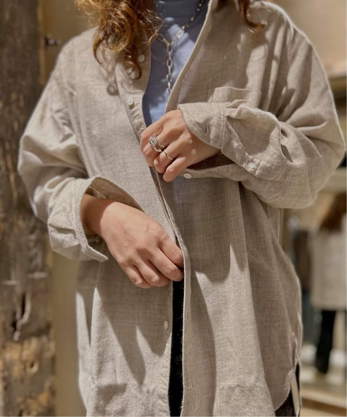 【新品】journal standard luxe ブラウス 追加》コットンローン フリルパフブラウス（シャツ/ブラウス