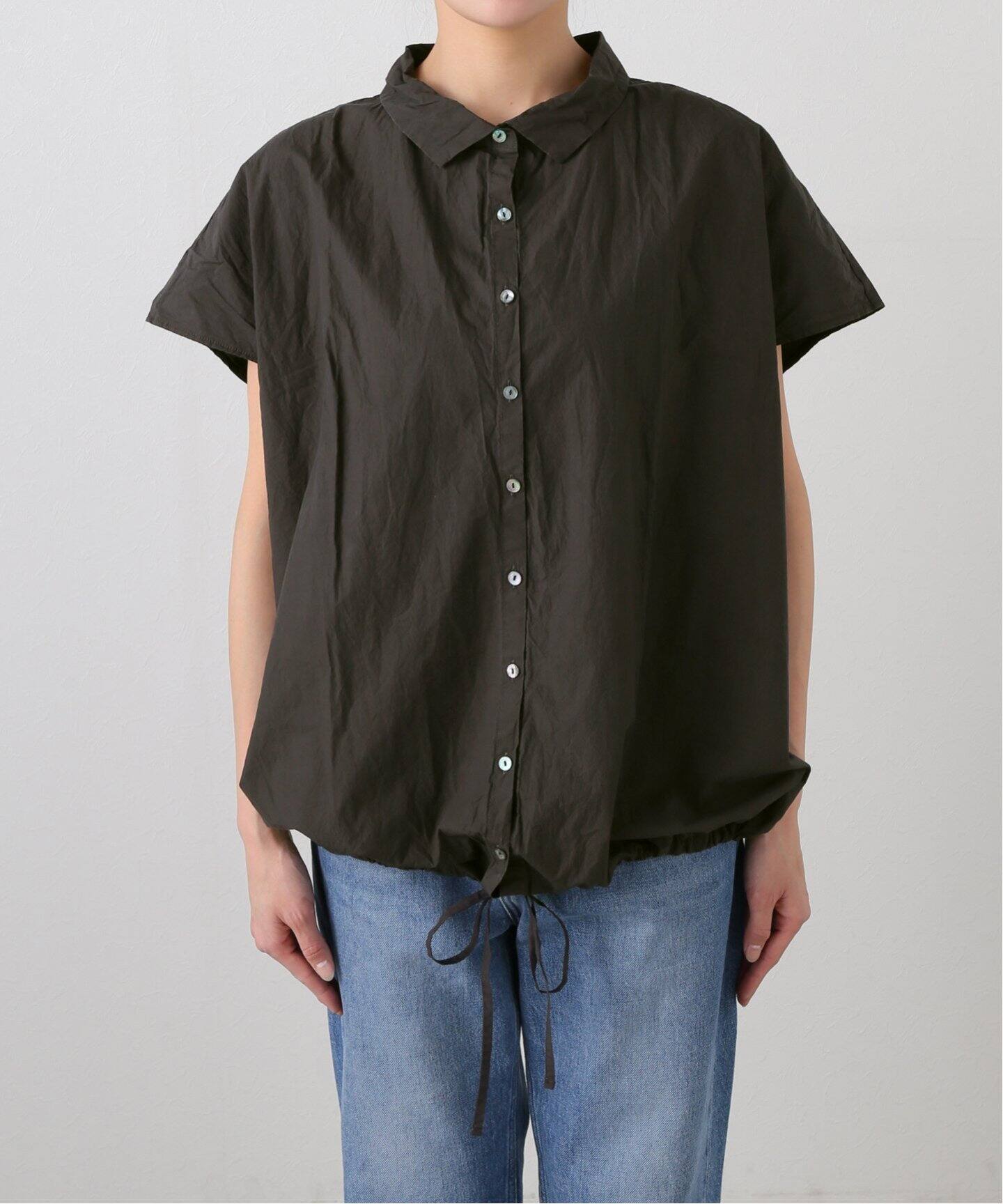 album di famiglia】 SHORT SLEEVELESS SHIRT（シャツ／ブラウス 