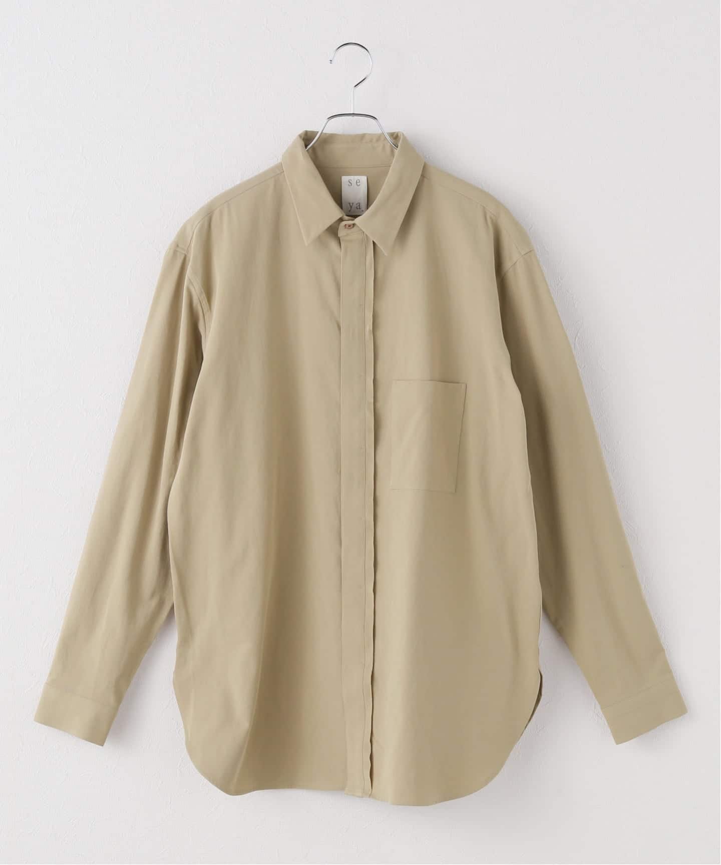 seya.】FRILLED SHIRT/DRY ORGANIC COTTON（シャツ／ブラウス