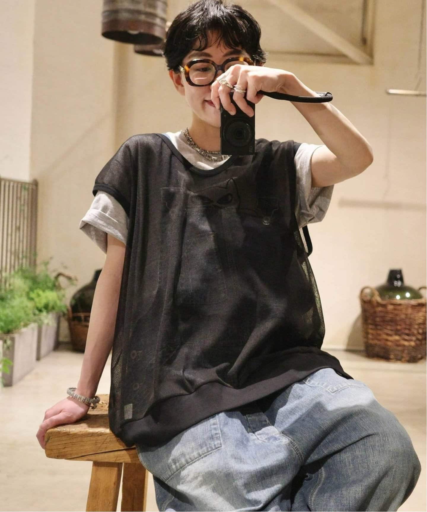 journal standard luxe chimala チュール Tシャツ chimala】TULLE SLEEVELES TEE（その他トップス）｜journal