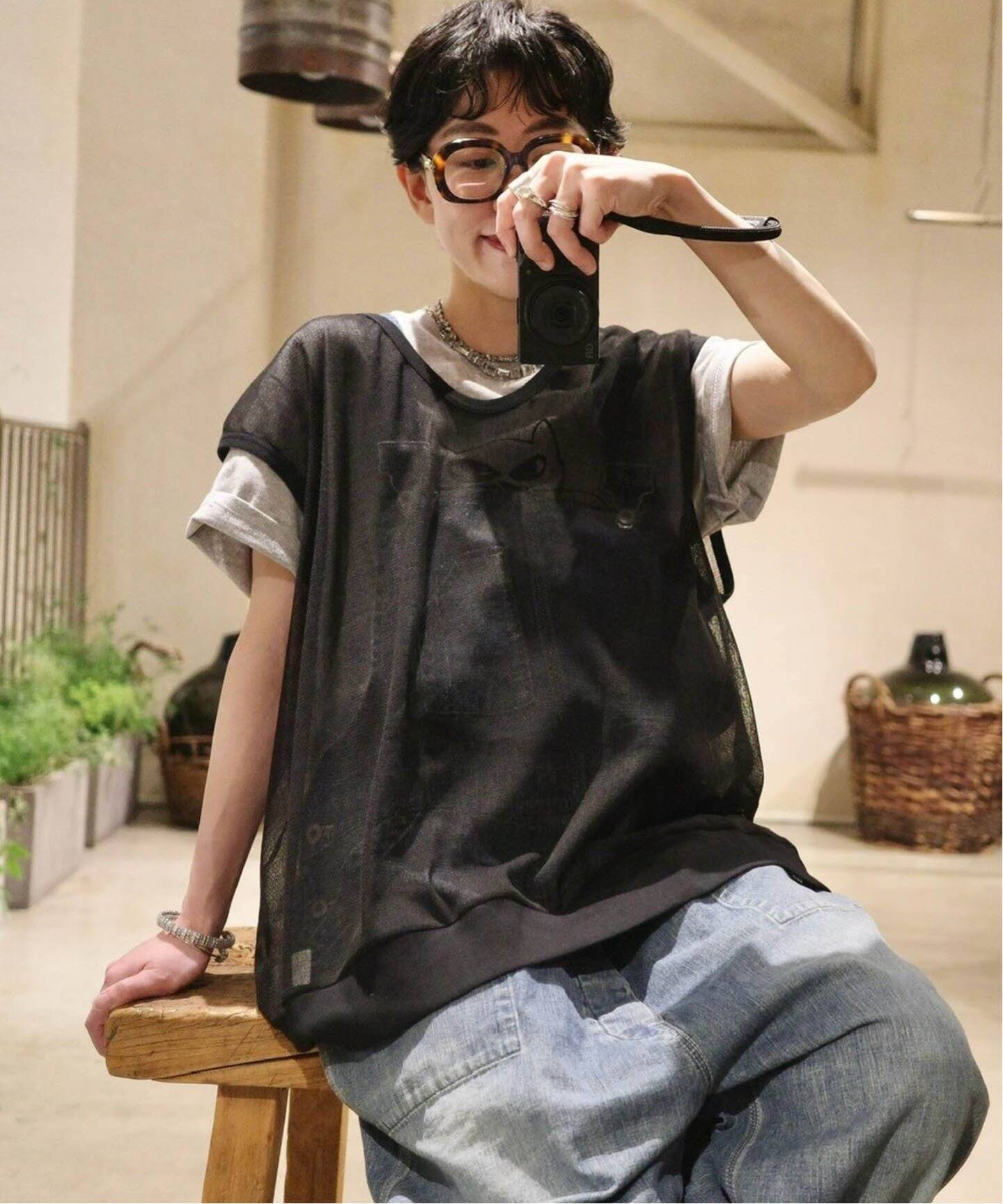 chimala】TULLE SLEEVELES TEE（その他トップス）｜journal standard