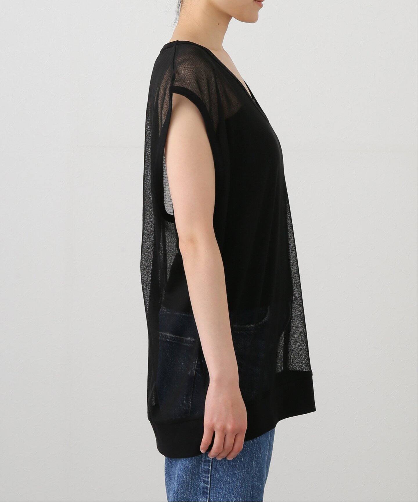 chimala】TULLE SLEEVELES TEE（その他トップス）｜journal