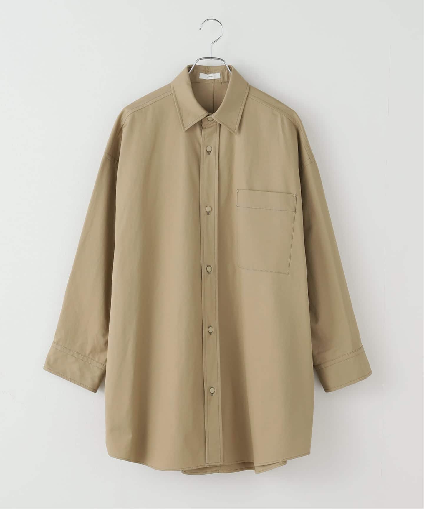 ATON】ORGANIC COTTON TWILL OVERSIZED SHIR（シャツ／ブラウス