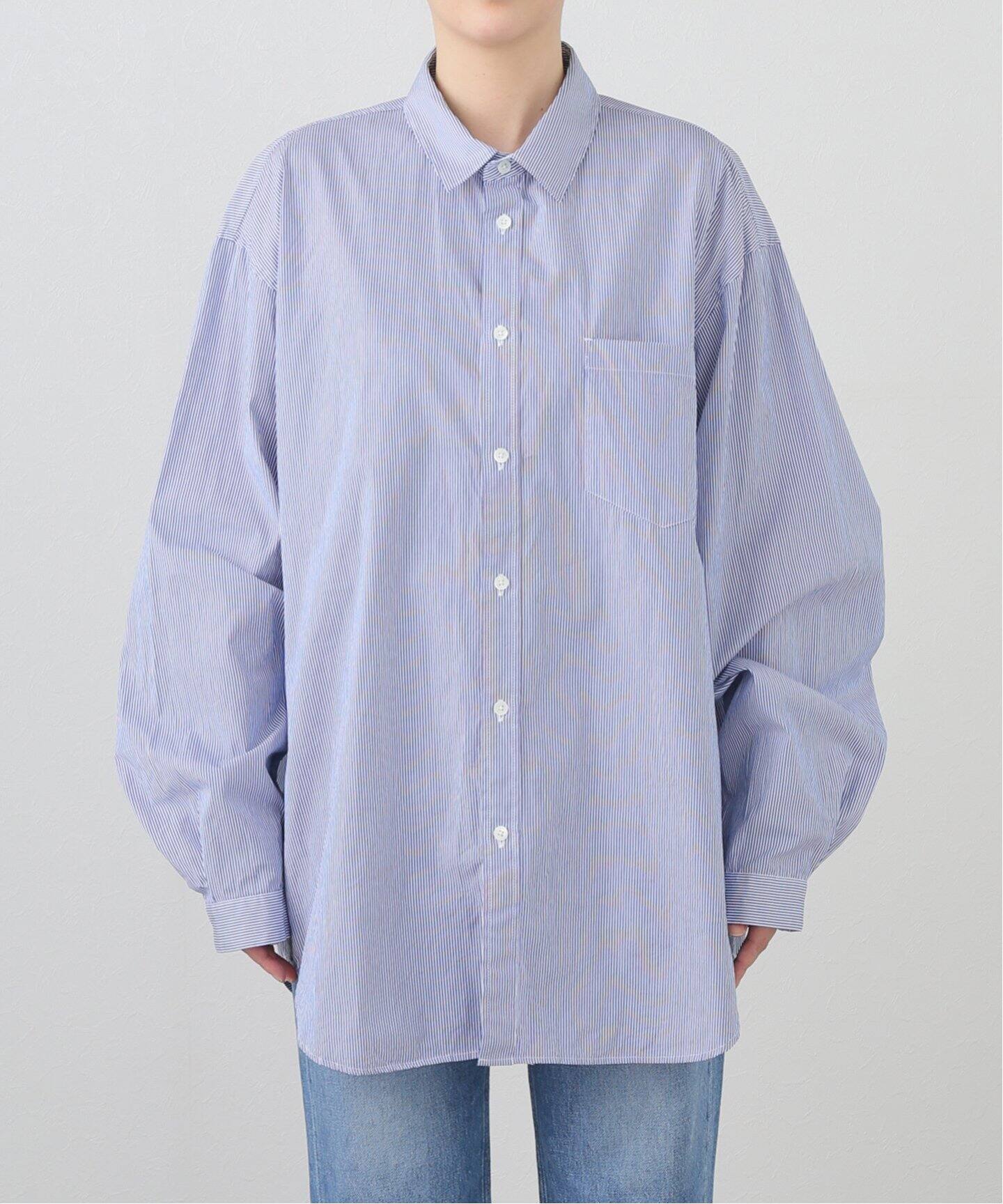 ATON/エイトン】GIZA BROAD WASHED SHIRT（シャツ／ブラウス 