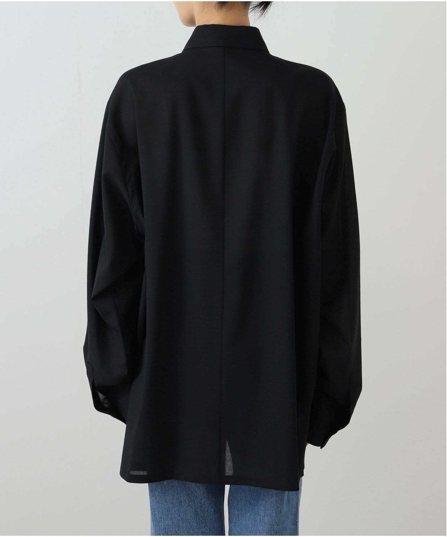 ATON】TWIST WOOL TROPICAL OVERSIZED SHIRT（シャツ／ブラウス