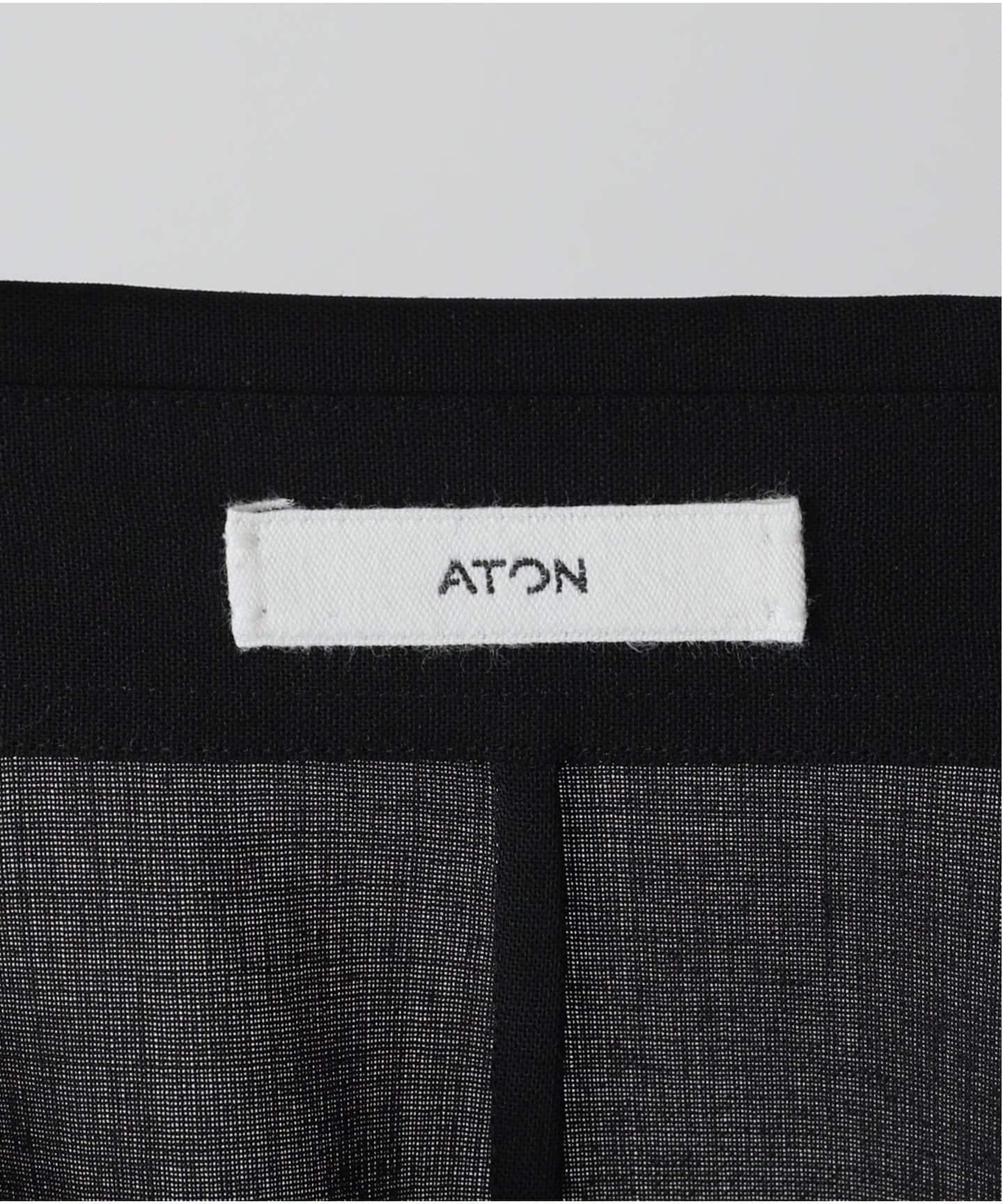 ATON】TWIST WOOL TROPICAL OVERSIZED SHIRT（シャツ／ブラウス