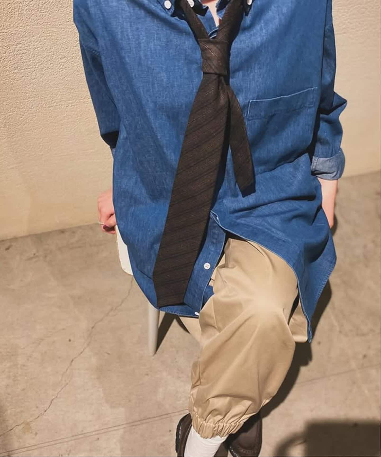 美品　ジャーナルスタンダードラックス　長袖　丸襟　ワイドシャツ　くるみボタン 美品 ジャーナルスタンダードラックス 長袖 丸襟 ワイドシャツ