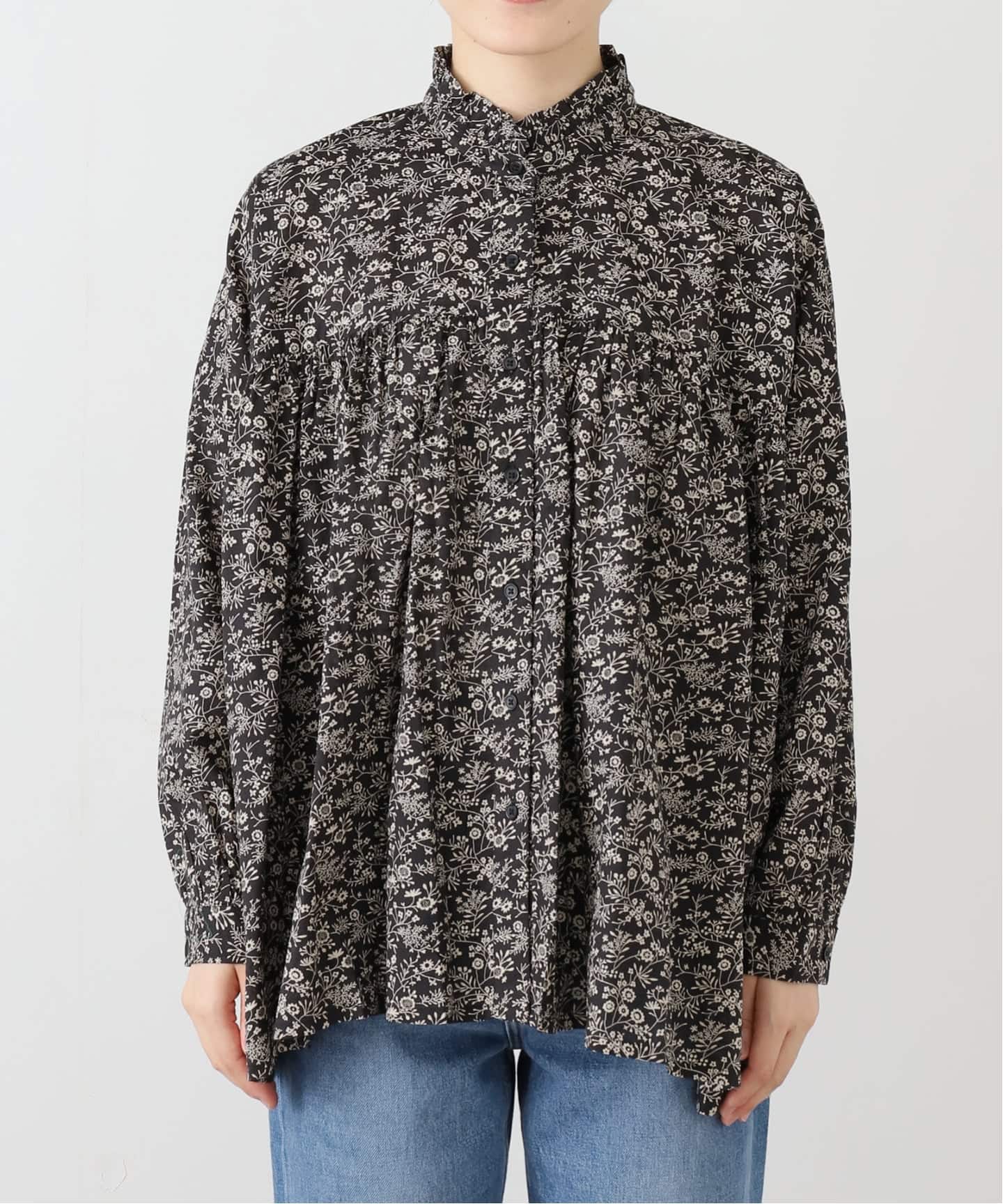 SOIL ブラウス　ジャーナルスタンダードラックス SOIL 】SMALL FLOWER PRINT FRILL COLLAR SHI（シャツ／ブラウス