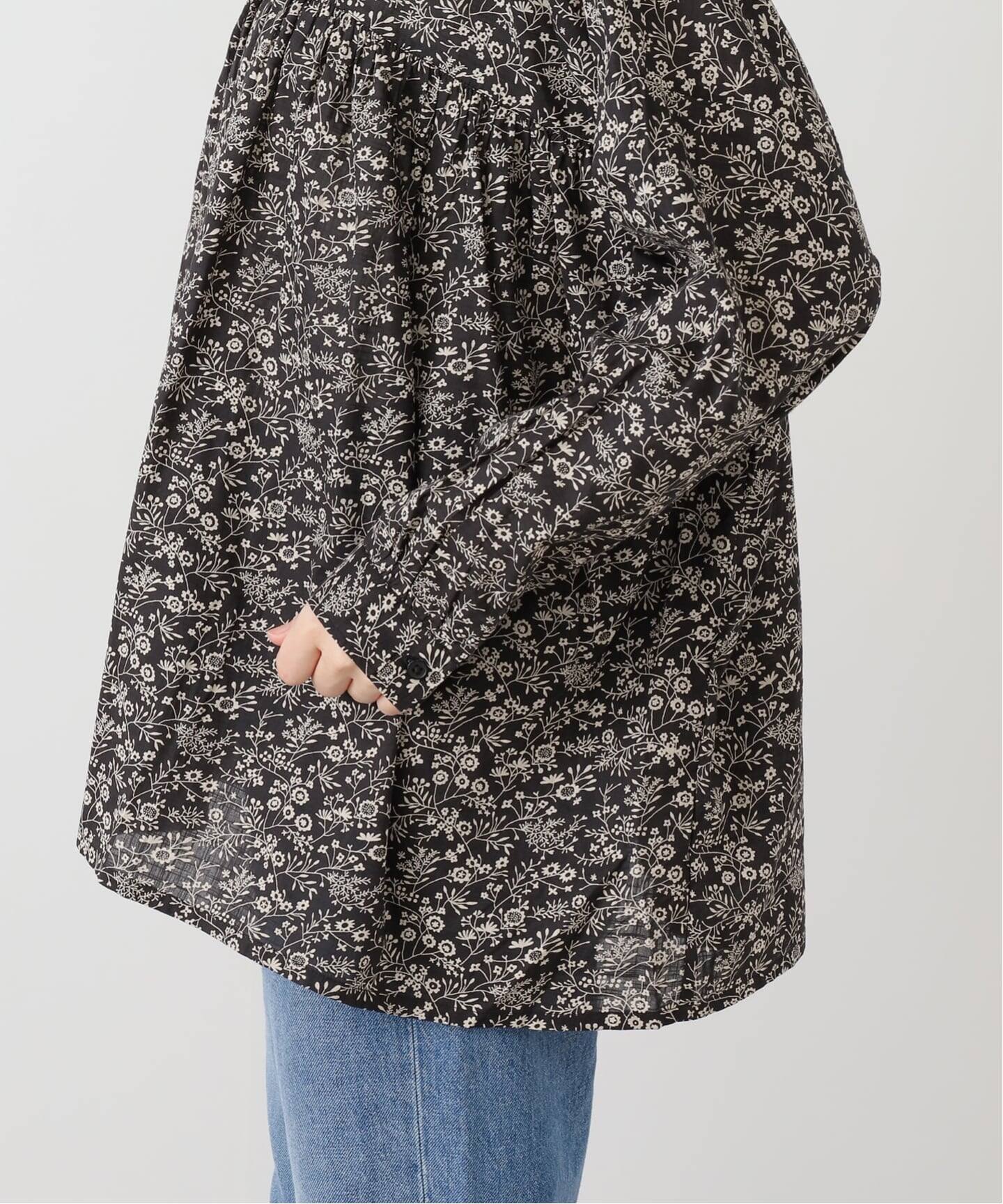 SOIL ブラウス　ジャーナルスタンダードラックス SOIL 】SMALL FLOWER PRINT FRILL COLLAR SHI（シャツ／ブラウス